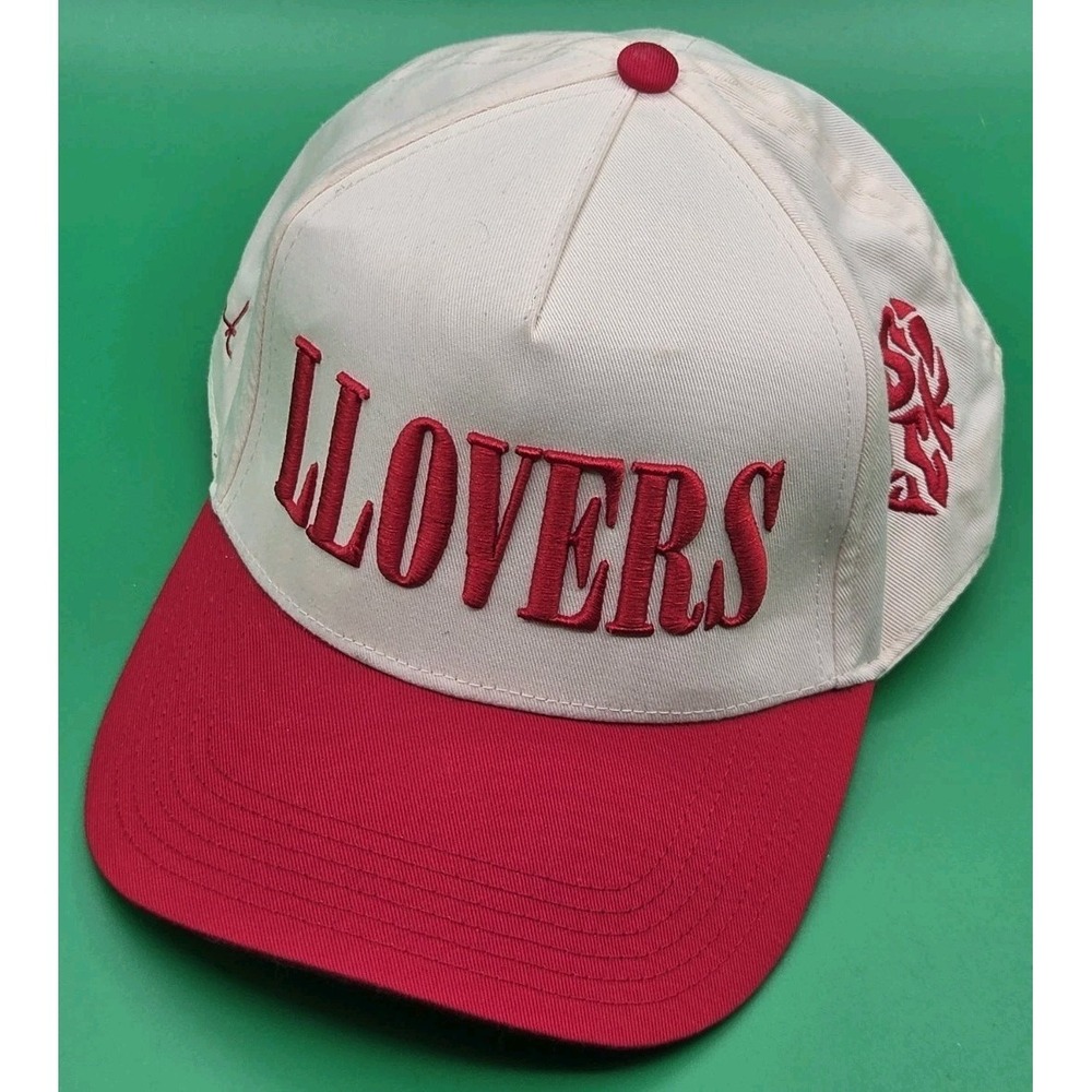 Llovesick LLOVERS Snapback Hat Red Cream Embroidered Cap OSFA Streetwear RARE